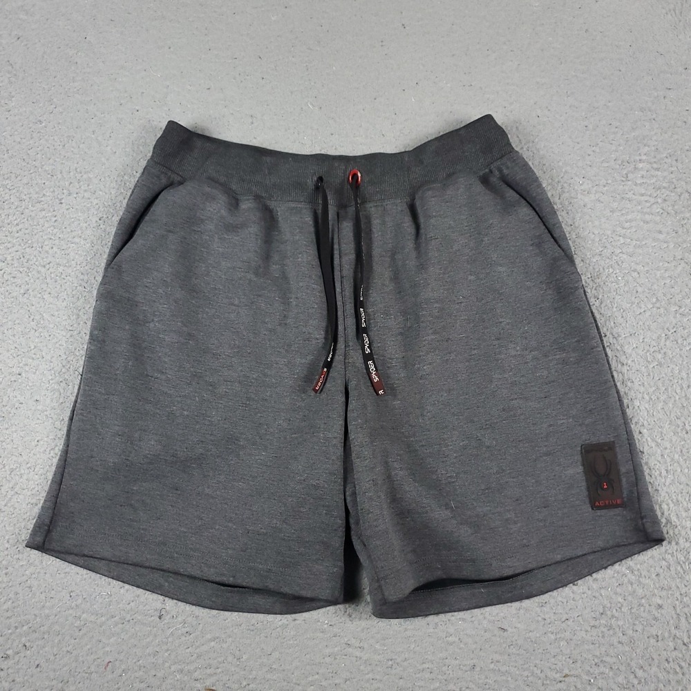 Spyder Shorts Mens Medium Gray Casual Running Training Active Sweat Shorts